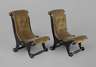 Paar viktorianische Slipper Chairs