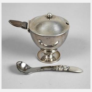 Silber Salznapf mit Löffel Georg Jensen