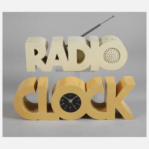 Radio und Tischuhr Design