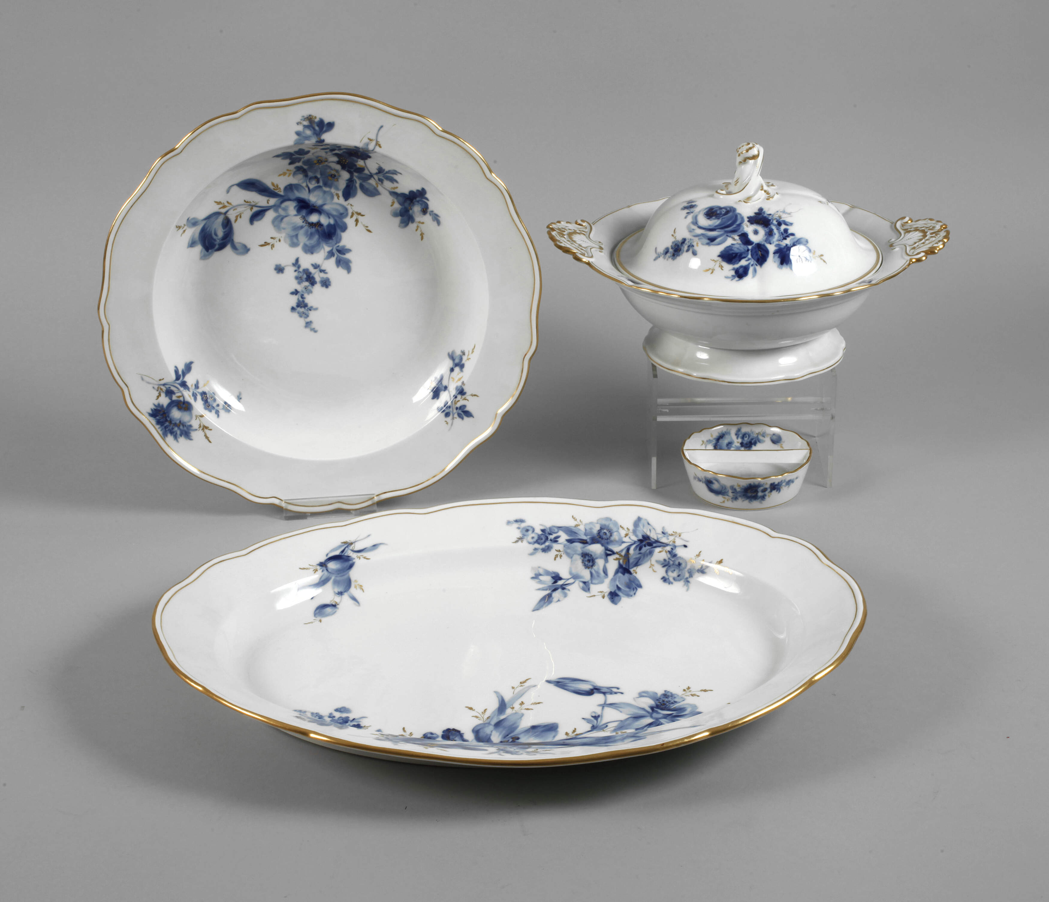 Meissen Servierservice "Blaue Blume/Goldgräser"