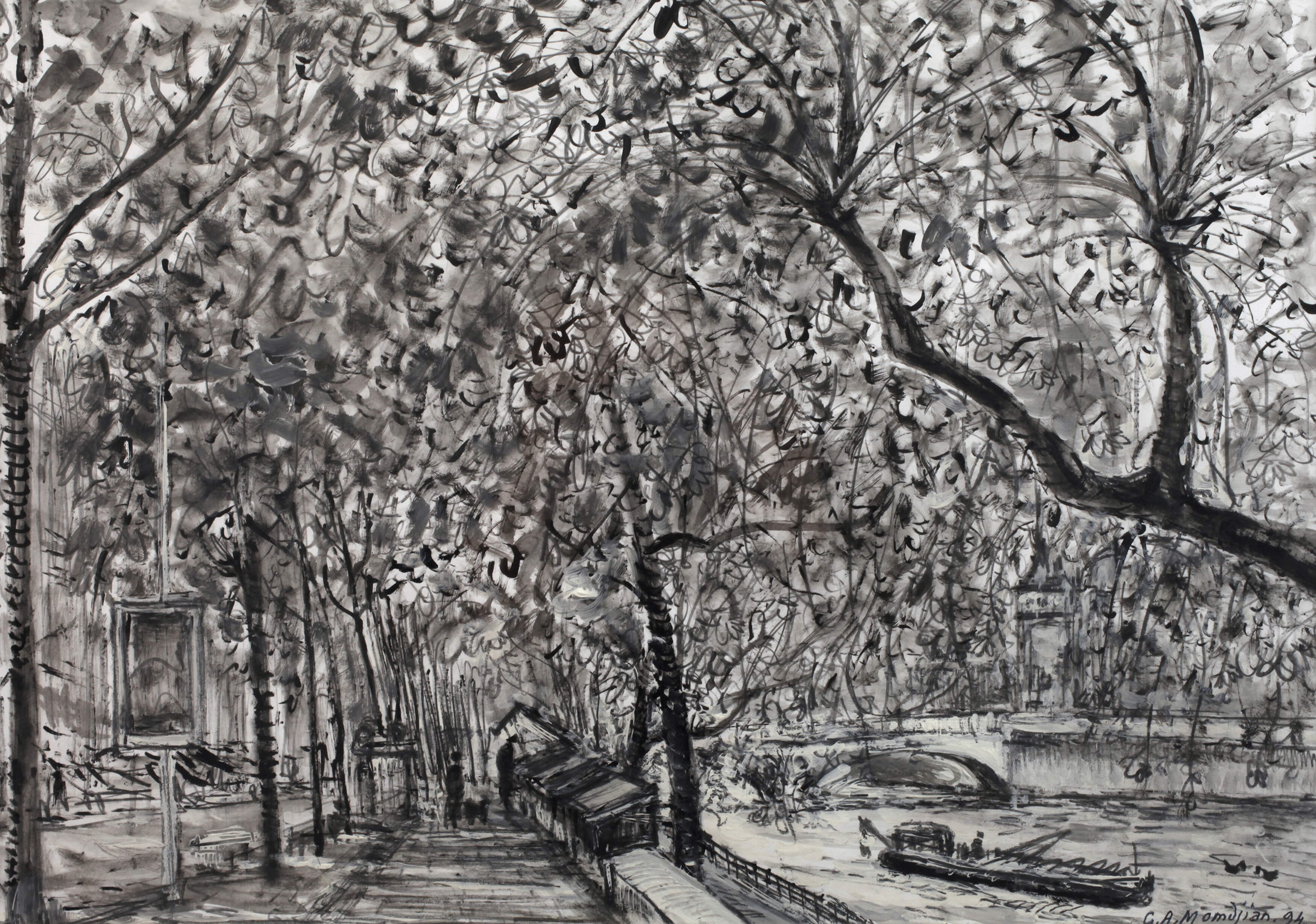 Garabed A. Momdjian, An der Seine in Paris