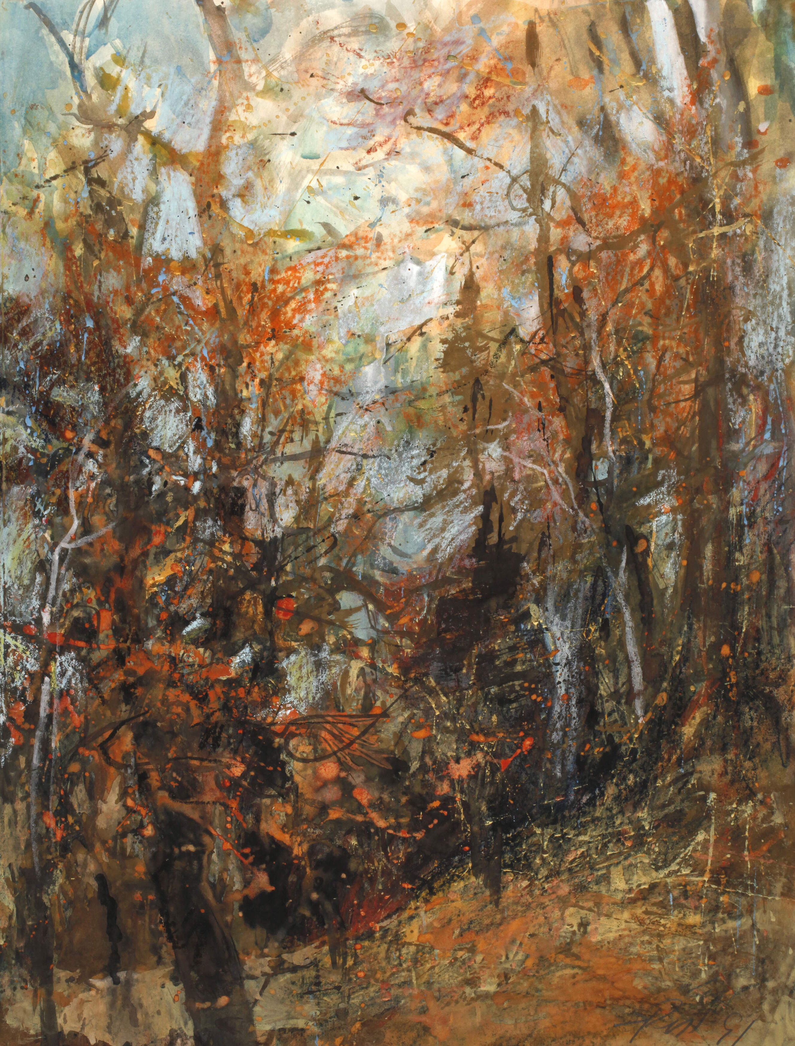 Kurt Pesl, "Herbstlicher Wald"