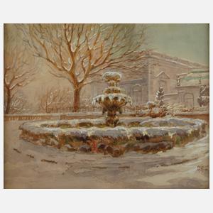 Karl Hübschmann, Winter im Zwinger Dresden