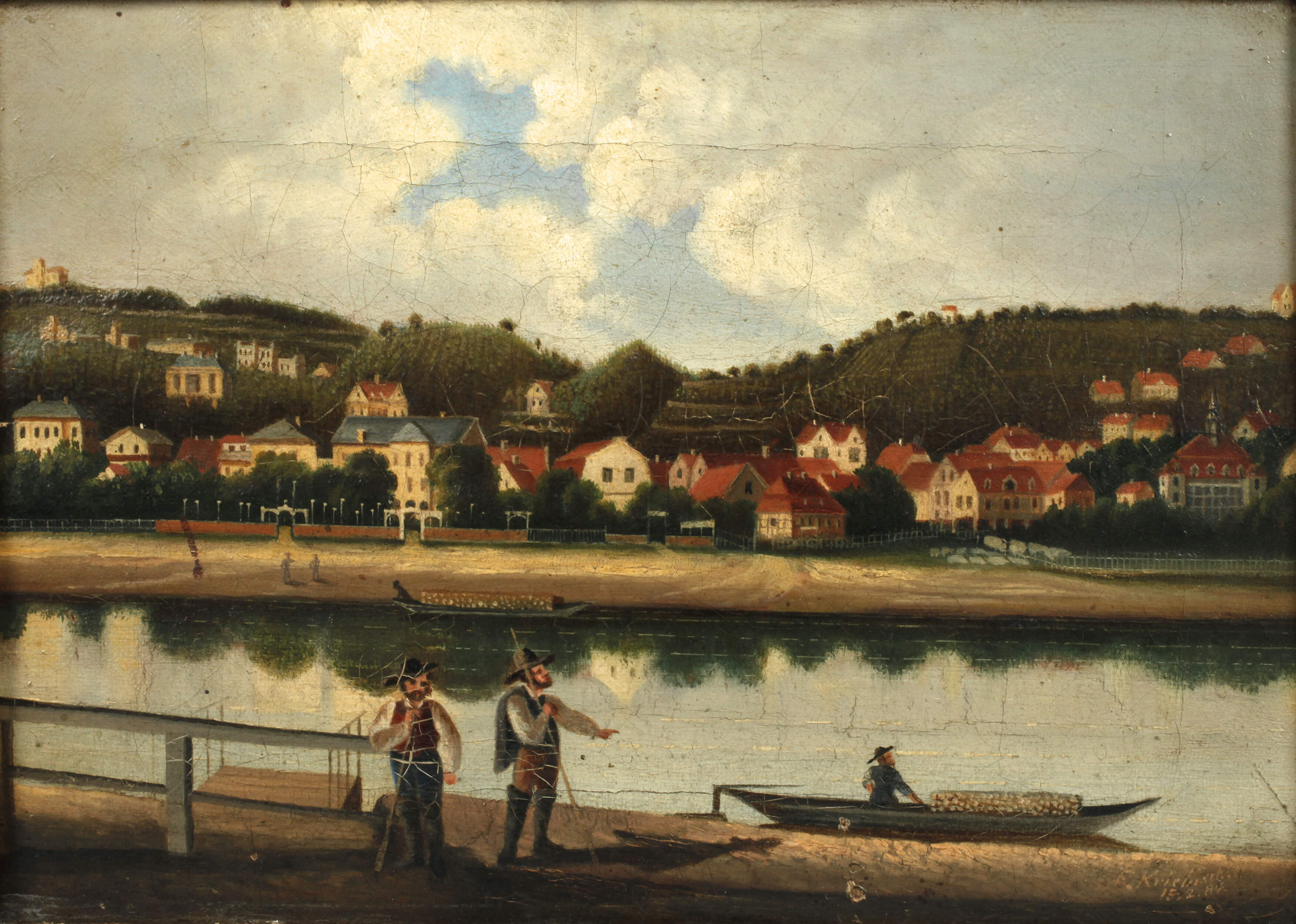 F. Kriebisch, Elbe bei Hamburg-Blankenese