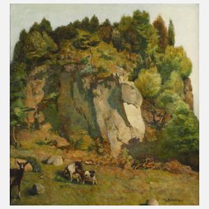 August Achtenhagen, "Kalkfelsen in Oberfranken"