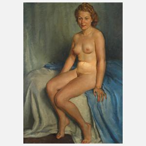 Wilhelm Hempfing, "Sitzende Blondine"