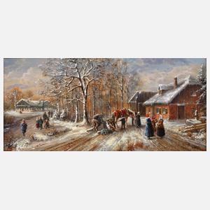 Anneliese Ladas, attr., Winterlandschaft