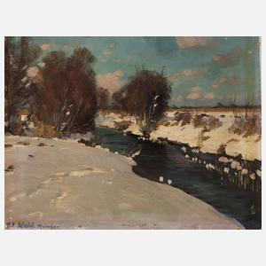 Paul Johann Walch, Winter am Bach