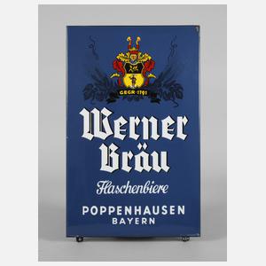 Emailleschild Werner Bräu