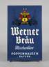 Emailleschild Werner Bräu