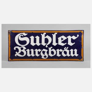 Emailleschild Suhler Burgbräu