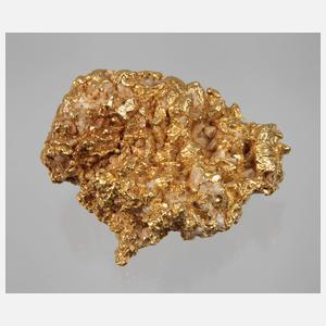 Teils kristallisiertes Gold-Nugget