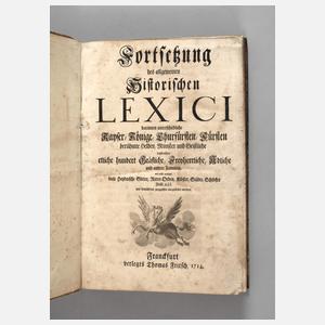 Fortsetzung des allgemeinen Historischen Lexici