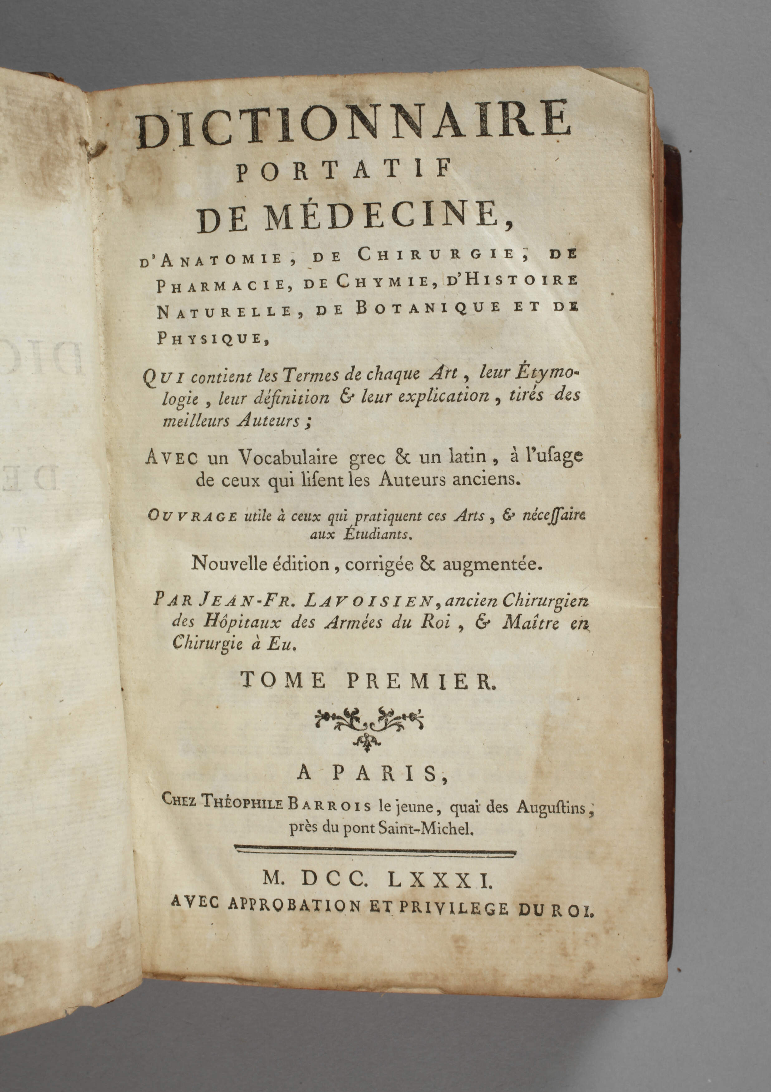 Dictionnaire Portatif de Médicine