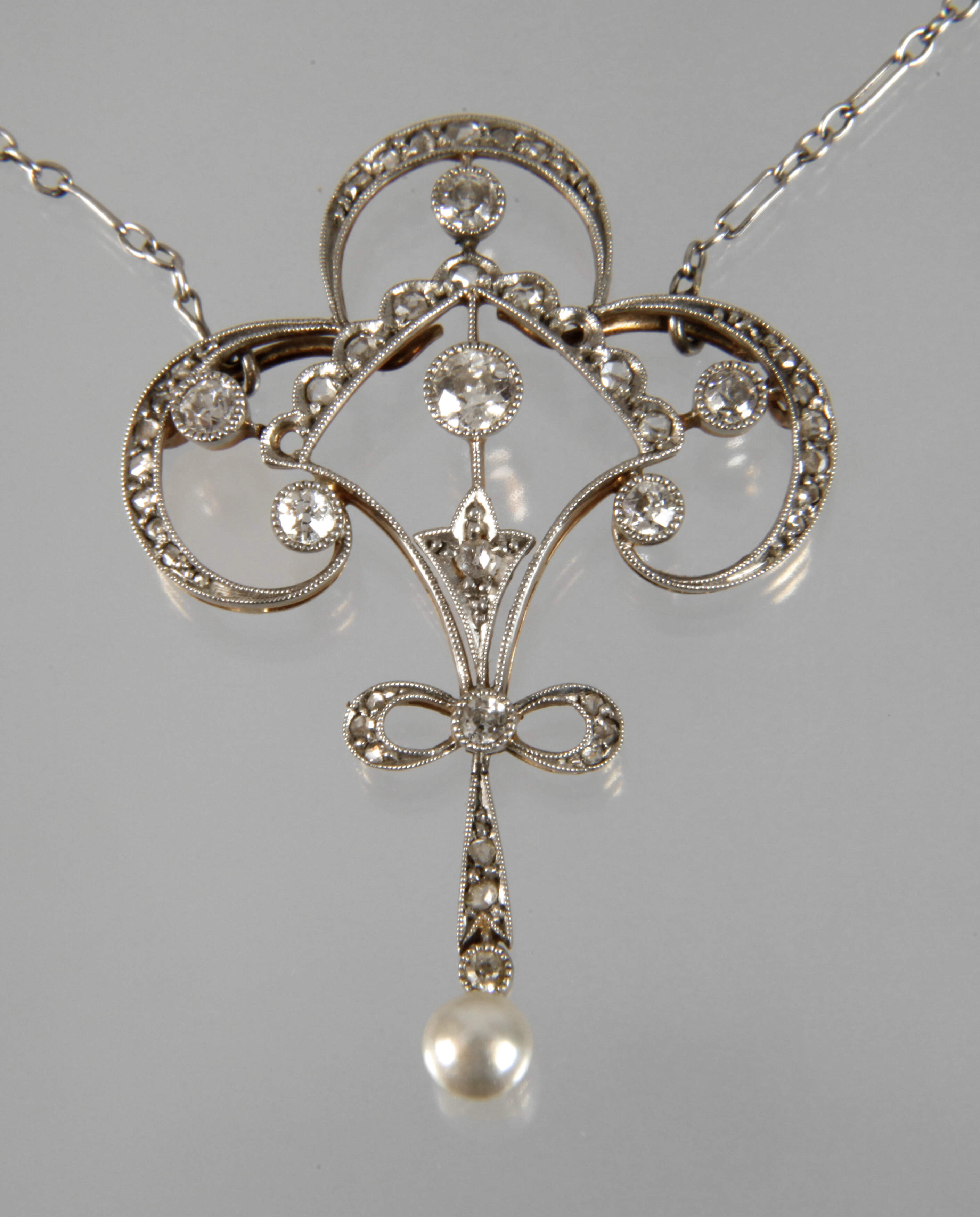 Diamantcollier Jugendstil