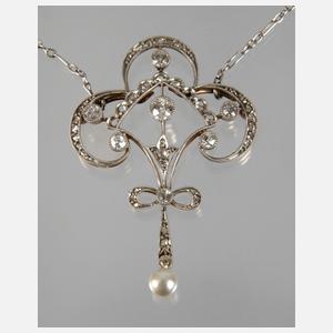 Diamantcollier Jugendstil