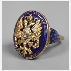 Prächtiger Ring mit Emaille