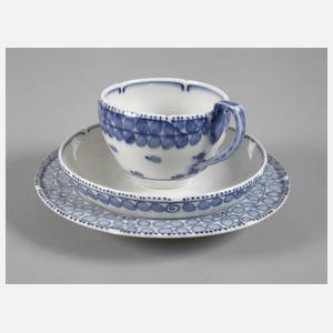 Meissen Kaffeegedeck "Blaue Rispe"