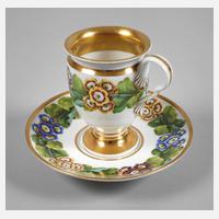 Meissen Biedermeiertasse Blumenmalerei111