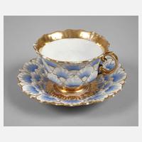 Meissen Prunktasse Muschelrelief111