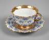 Meissen Prunktasse Muschelrelief