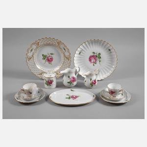 Meissen Konvolut "Rote Rose"