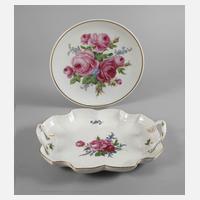 Meissen Henkelschale und Wandteller "Blume 2"111