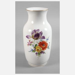 Meissen große Balustervase Blumenmalerei