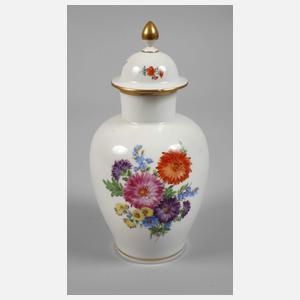 Meissen kleine Deckelvase "Blumenbukett"