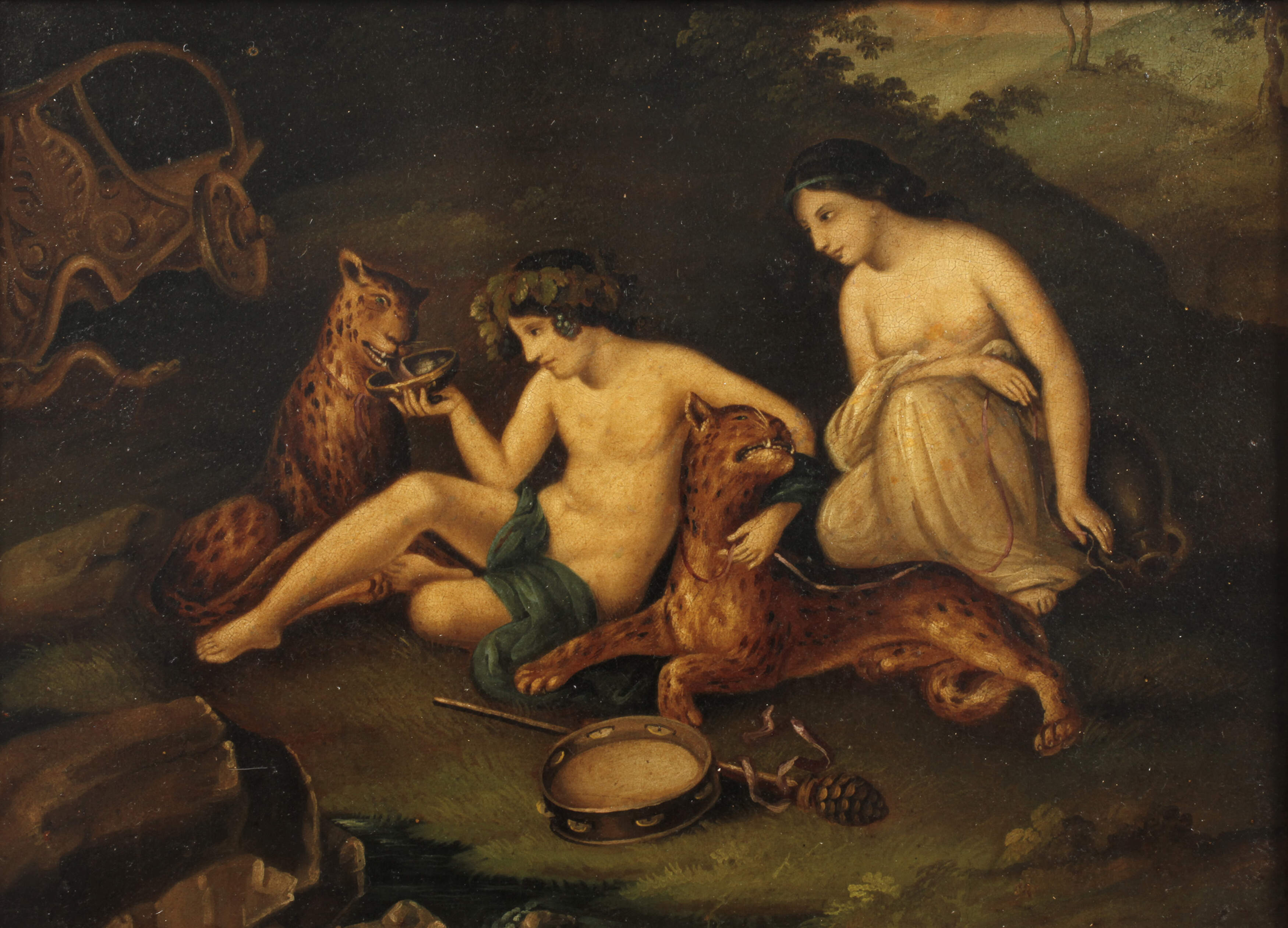 Dionysos und Ariadne tränken ihre Leoparden