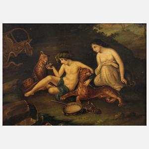 Dionysos und Ariadne tränken ihre Leoparden