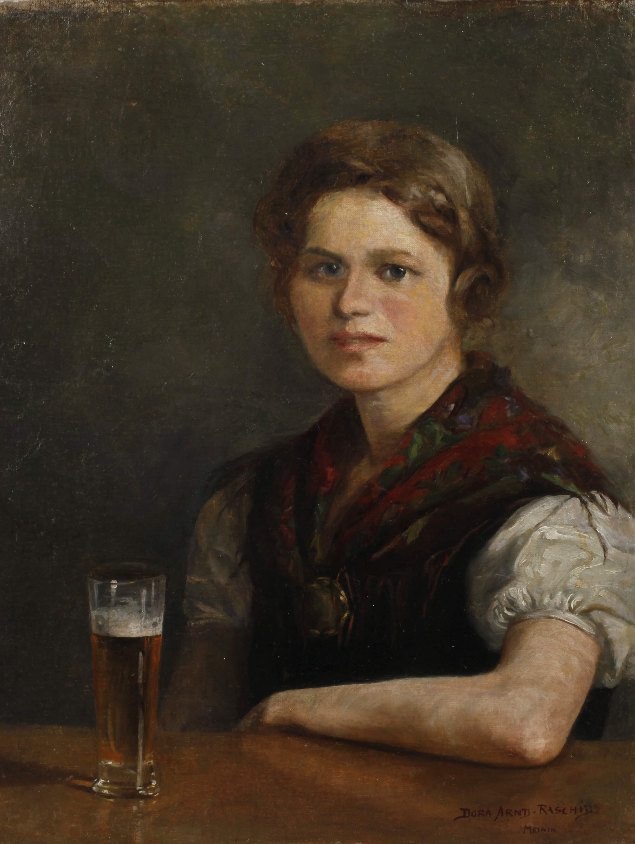 Dora Arnd-Raschid, Mädchen mit Bierglas