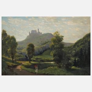 Josef Langs, attr., Blick zur Wartburg