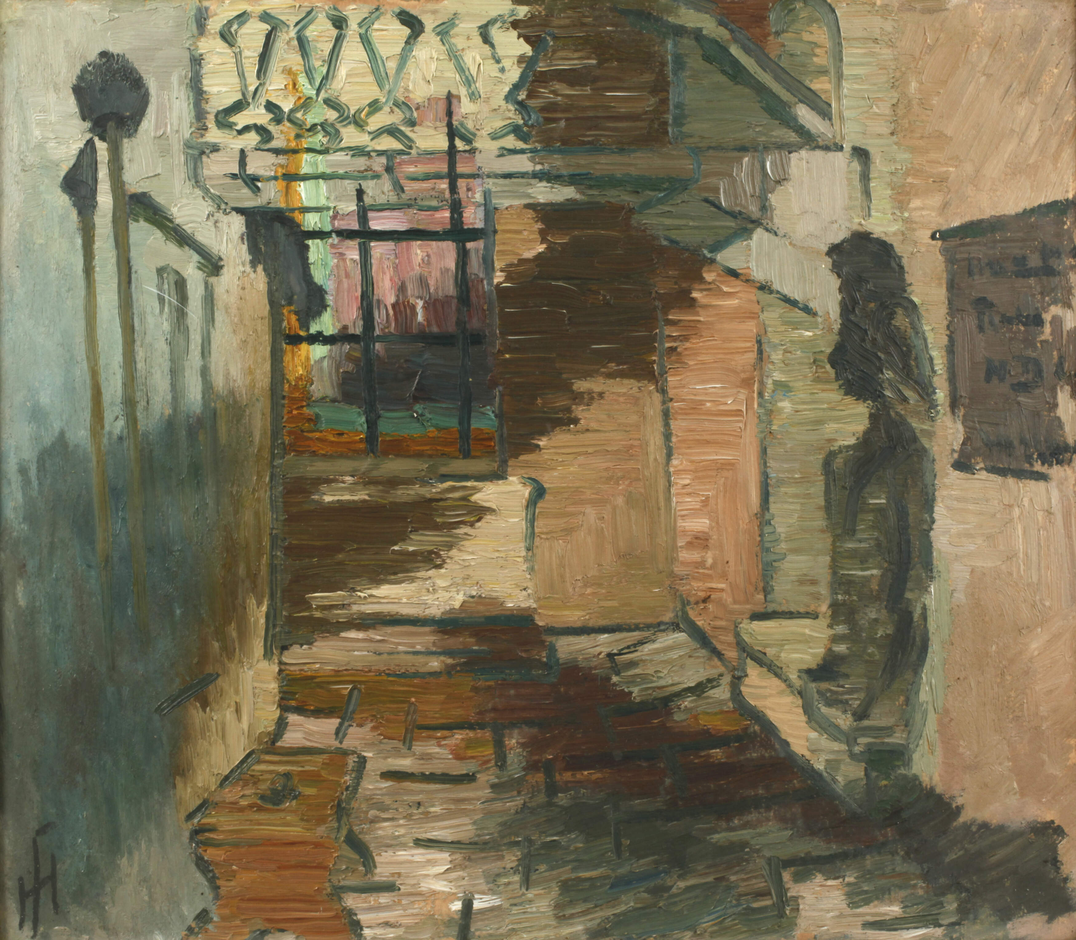 Expressionist, Ansicht einer Gasse