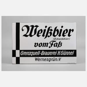 Emailleschild Brauerei Günnel