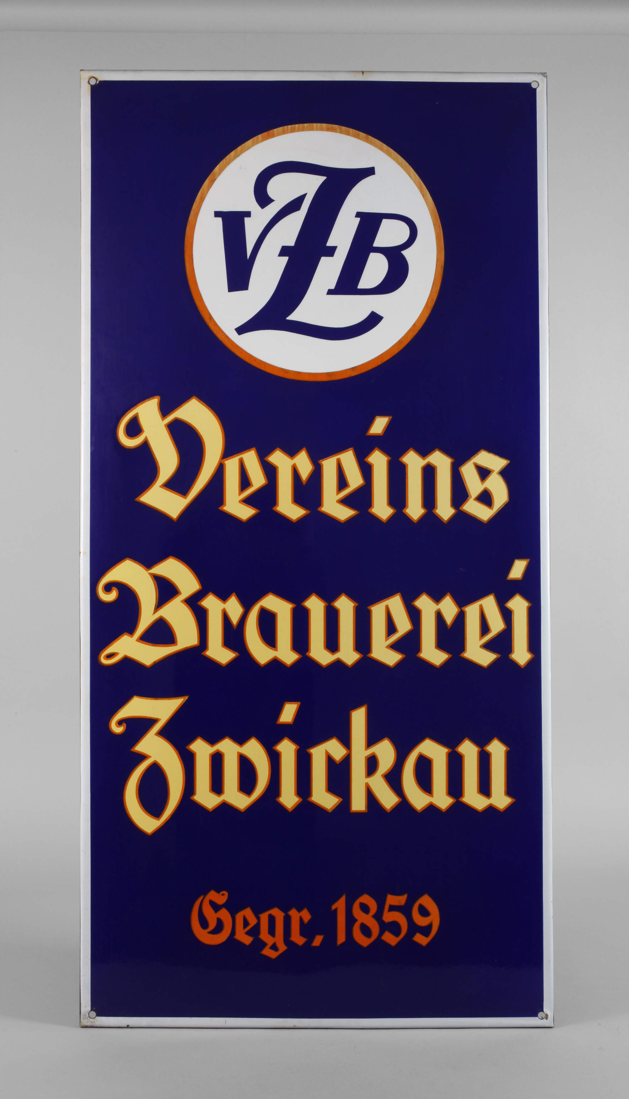 Emailleschild Vereinsbrauerei Zwickau