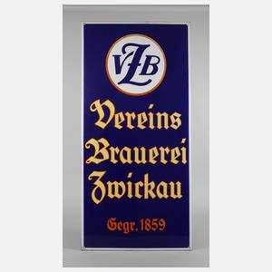 Emailleschild Vereinsbrauerei Zwickau