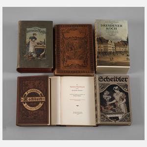 Sammlung von sechs Kochbüchern