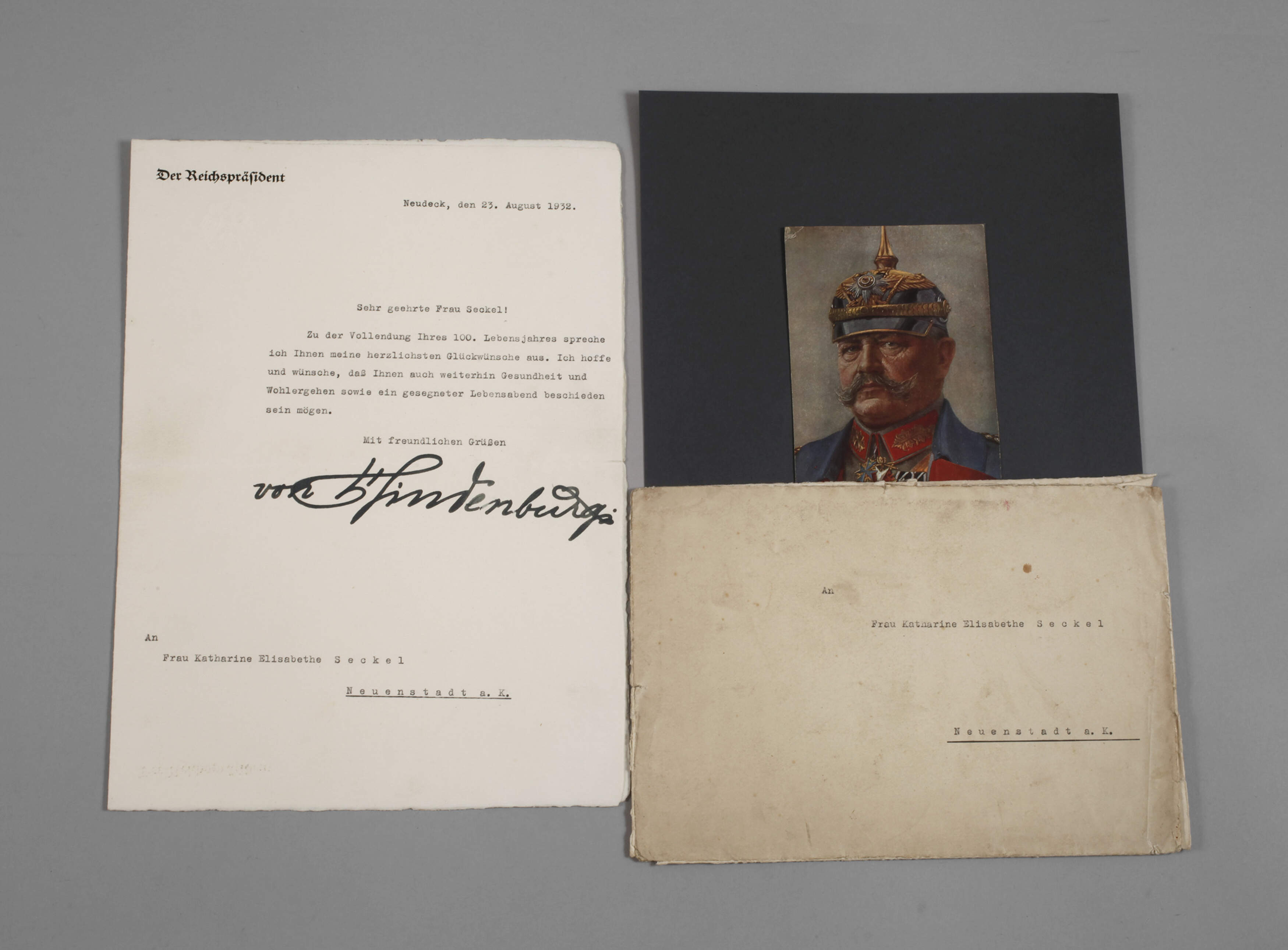 Autograph Paul von Hindenburg