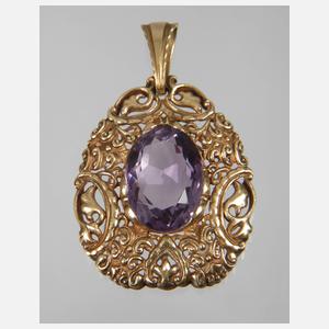 Jugendstilanhänger mit Amethyst