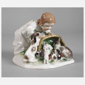 Meissen "Kind mit Kaninchen"