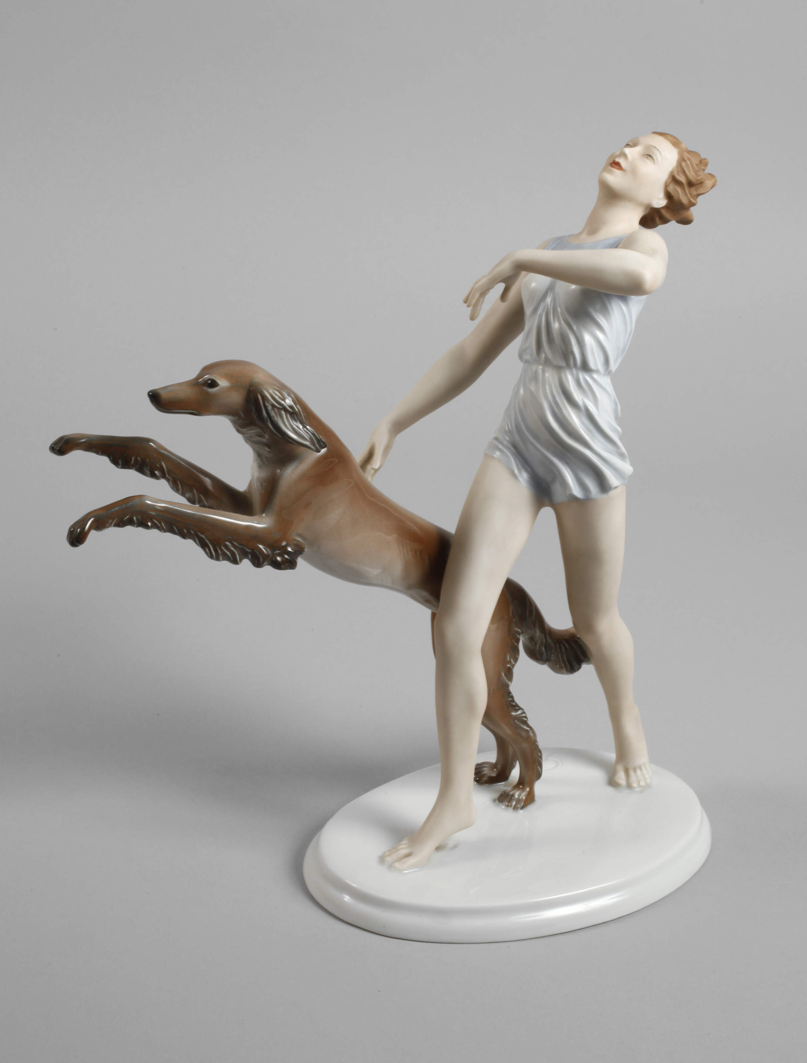 Rosenthal "Laufende mit Saluki"