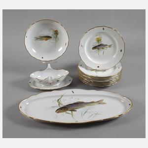 Meissen Speiseservice "Fischmalerei"