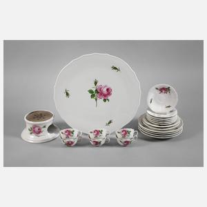 Meissen Konvolut "Rote Rose"