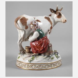 Meissen "Kuh mit Melkerin"