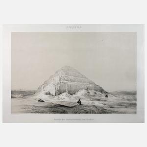 "Sakkara-Ansicht der Stufen-Pyramide von Nordost"