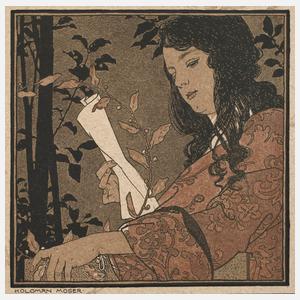 Koloman Moser, Lesendes Mädchen