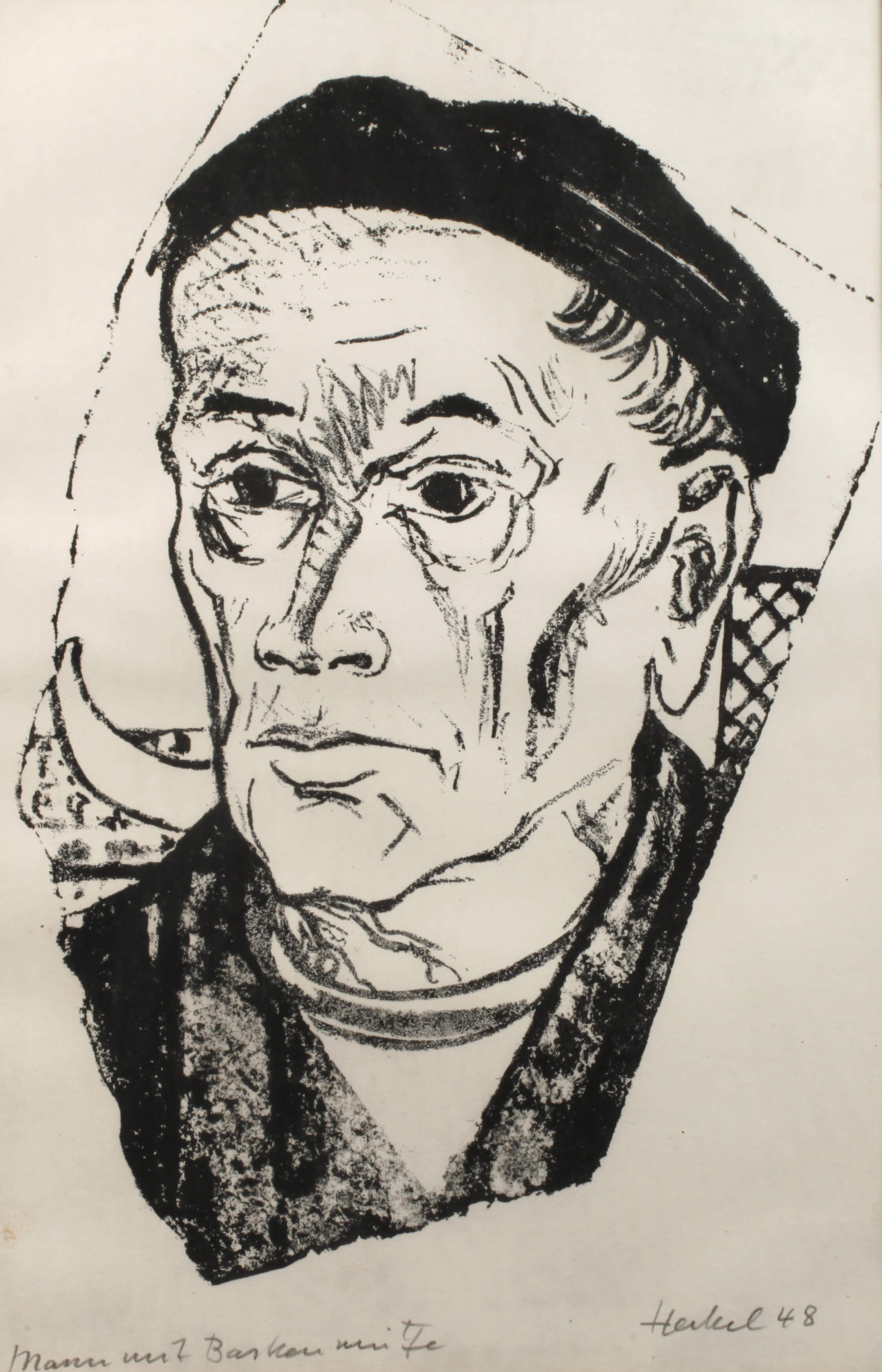 Erich Heckel, "Mann mit Baskenmütze"