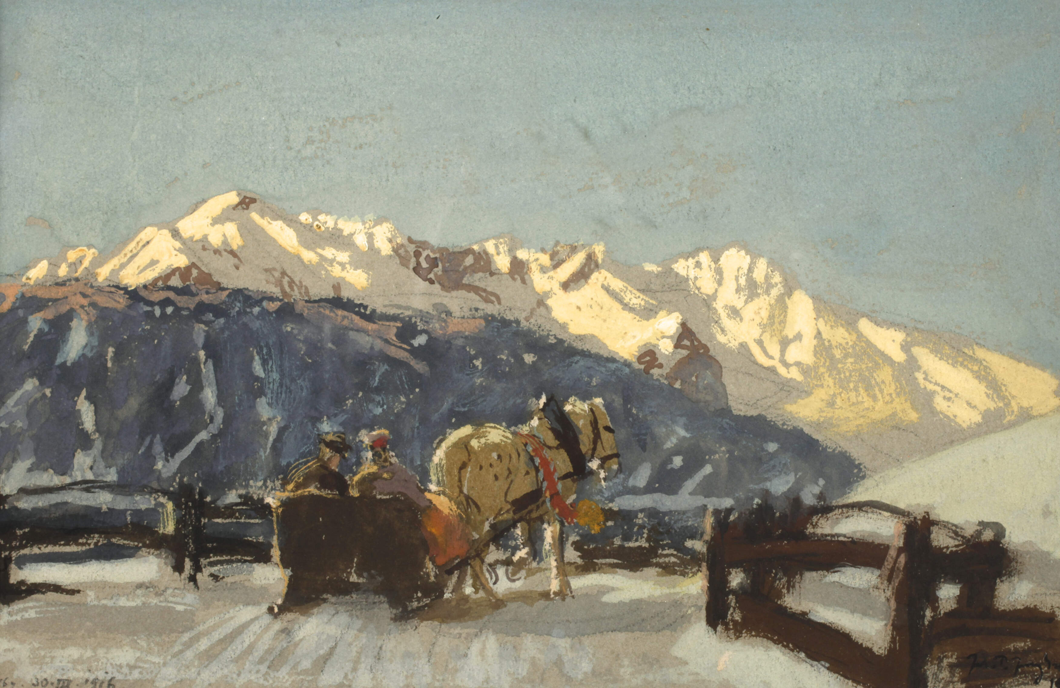 Julius Paul Junghans, Wintertag in den Alpen