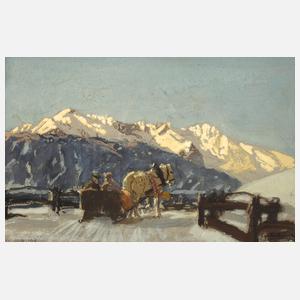 Julius Paul Junghans, Wintertag in den Alpen